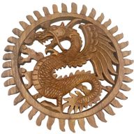 Plaque Sculpture Dragon Soleil - 30 cm