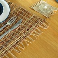 Set de Table Naturel Jacinthe d'Eau - Robusta et Frange