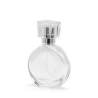 Flacon Ovale de 30 ml - Spray Argenté et Bouchon en Cristal