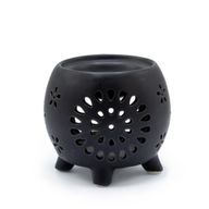 Brûleur à Huile Pot de Fleurs - Noir Mat