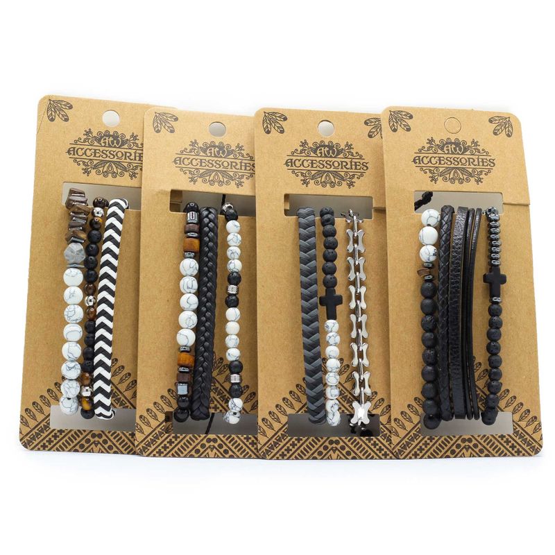 Ensembles de Bracelets Premium pour Hommes - Noirs Citadins (asst)