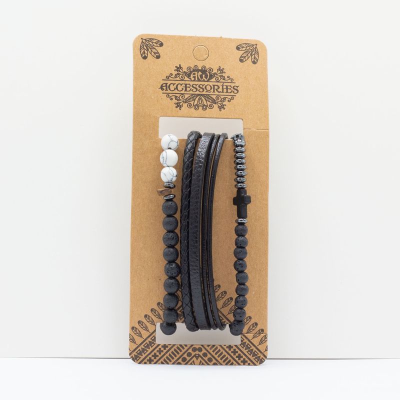 Ensembles de Bracelets Premium pour Hommes - Noirs Citadins (asst)