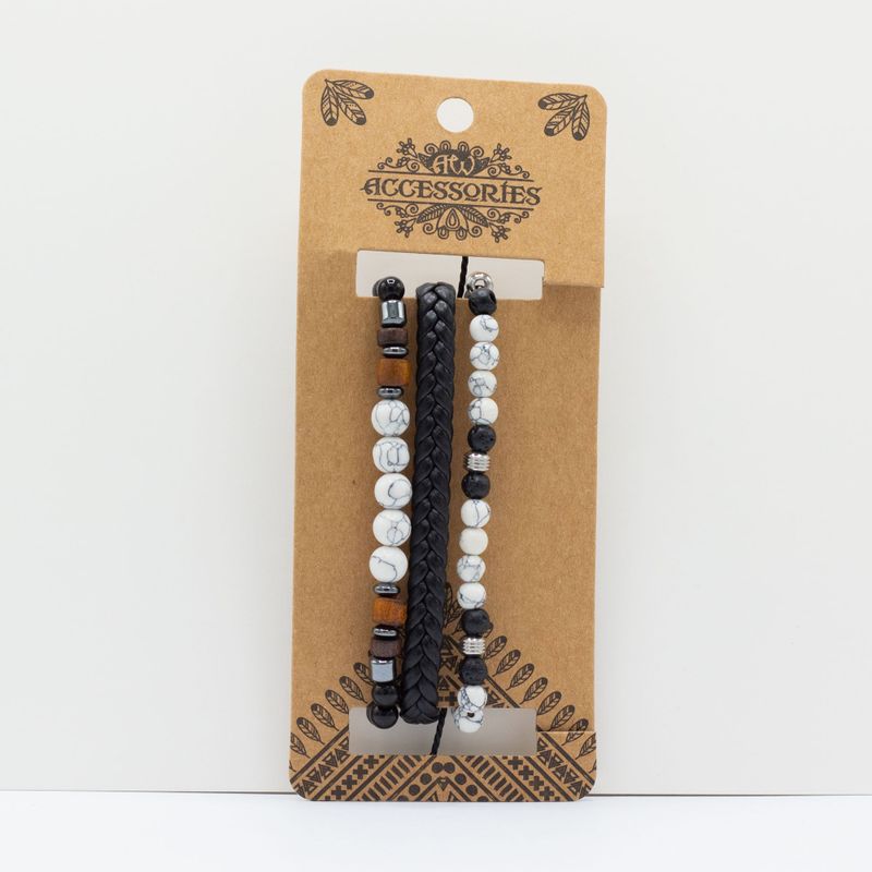 Ensembles de Bracelets Premium pour Hommes - Noirs Citadins (asst)