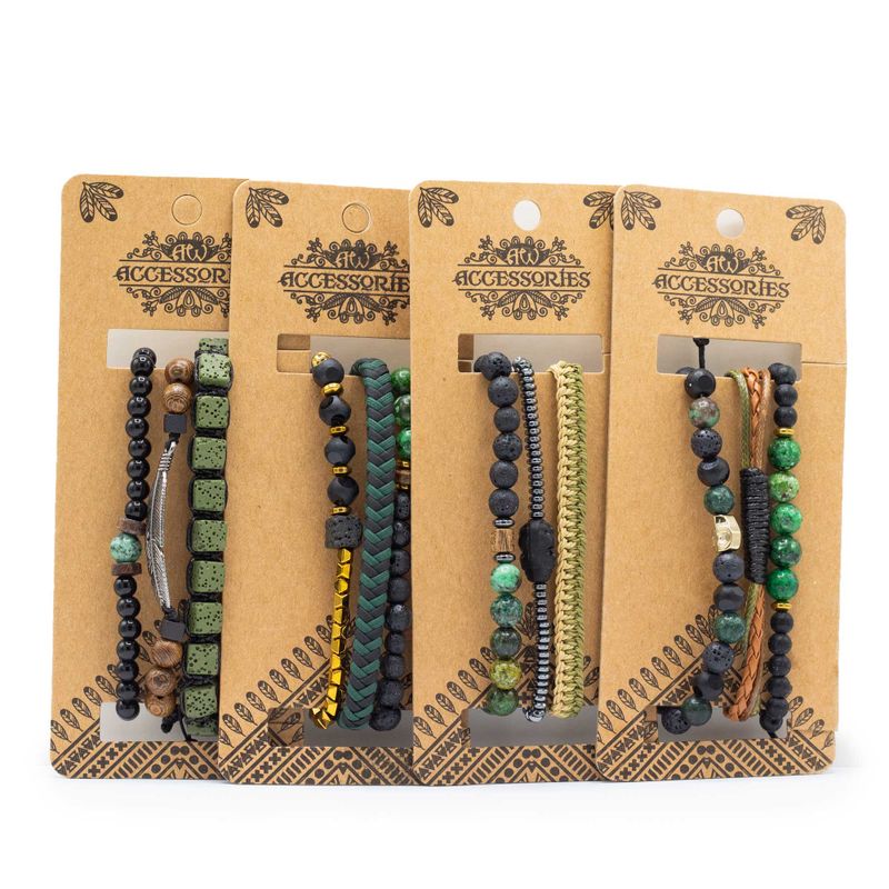 Ensembles de Bracelets Premium pour Hommes - Verts Extérieurs (asst) (asst)