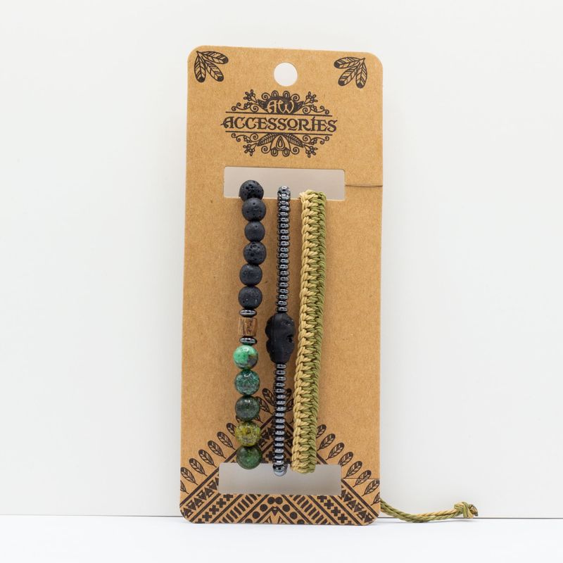 Ensembles de Bracelets Premium pour Hommes - Verts Extérieurs (asst) (asst)