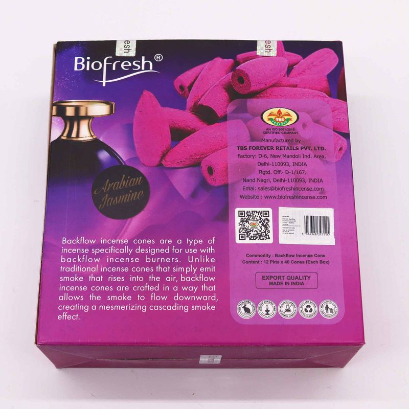 Cônes d'Encens à Reflux Biofresh (40 cônes) - Jasmin d'Arabie