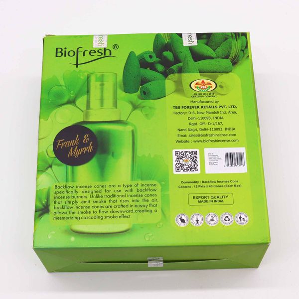 Cônes d'Encens à Reflux Biofresh (40 cônes) - Frank & Myrrhe