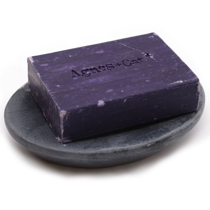 Porte-Savon en Pierre Ollaire Grise 10x12cm - Ovale Classique