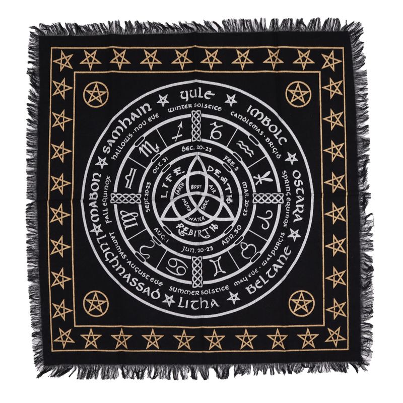 Nappe d'Autel Ésotérique à Franges - Vie Mort Renaissance