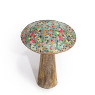 Petit Champignon - 10cm - Motif Carreaux Méditerranéens