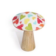 Petit Champignon - 10cm - Coeurs Pastel