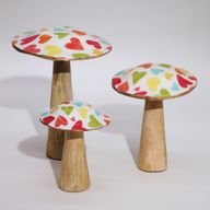 Petit Champignon - 10cm - Coeurs Pastel