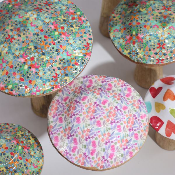 Petit Champignon - 10cm - Coeurs Pastel