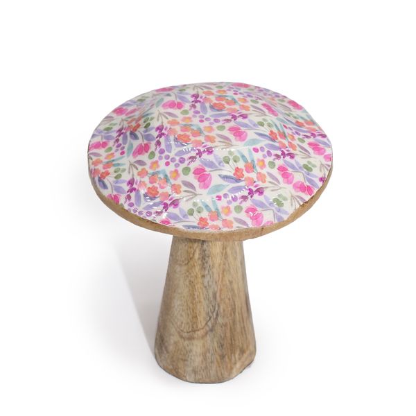 Petit Champignon - 10cm - Motif Floral