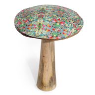 Grand Champignon - 20cm - Motif Carreaux Méditerranéens