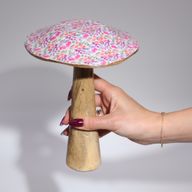 Grand Champignon - 20cm - Joli Motif Floral
