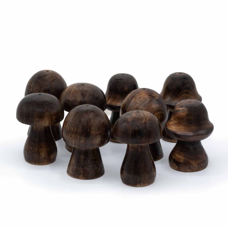 Lot de 3 Mini Champignons Porte-Encens (8cm 7cm 6,5cm)
