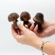 Lot de 3 Mini Champignons Porte-Encens (8cm 7cm 6,5cm)