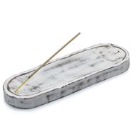 Grand Plateau d'Encens 30x10cm - Classic Blanc Délavé