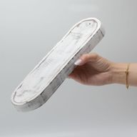 Grand Plateau d'Encens 30x10cm - Classic Blanc Délavé