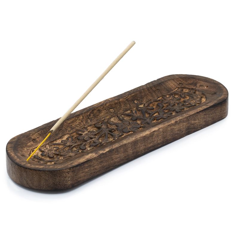 Grand Plateau d'Encens 30x10cm - Design Fleur