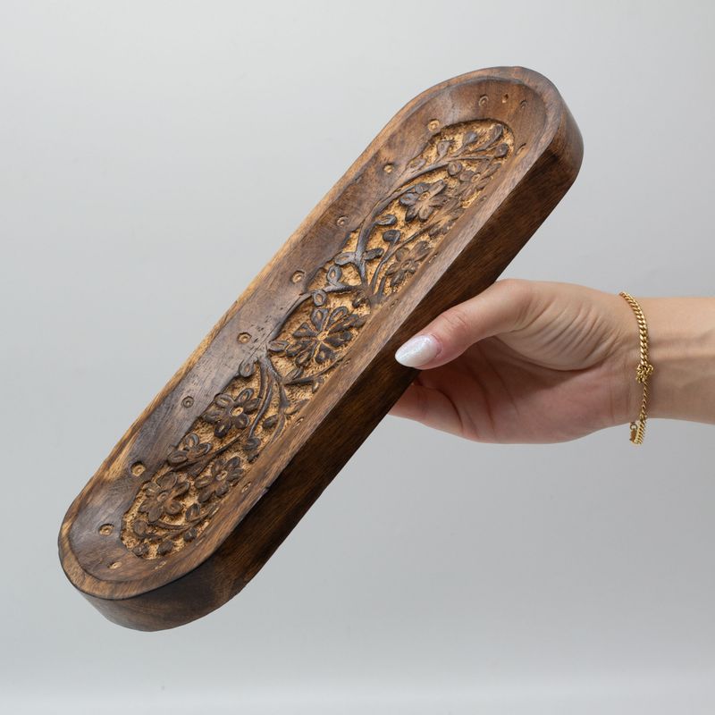Grand Plateau d'Encens 30x10cm - Design Fleur