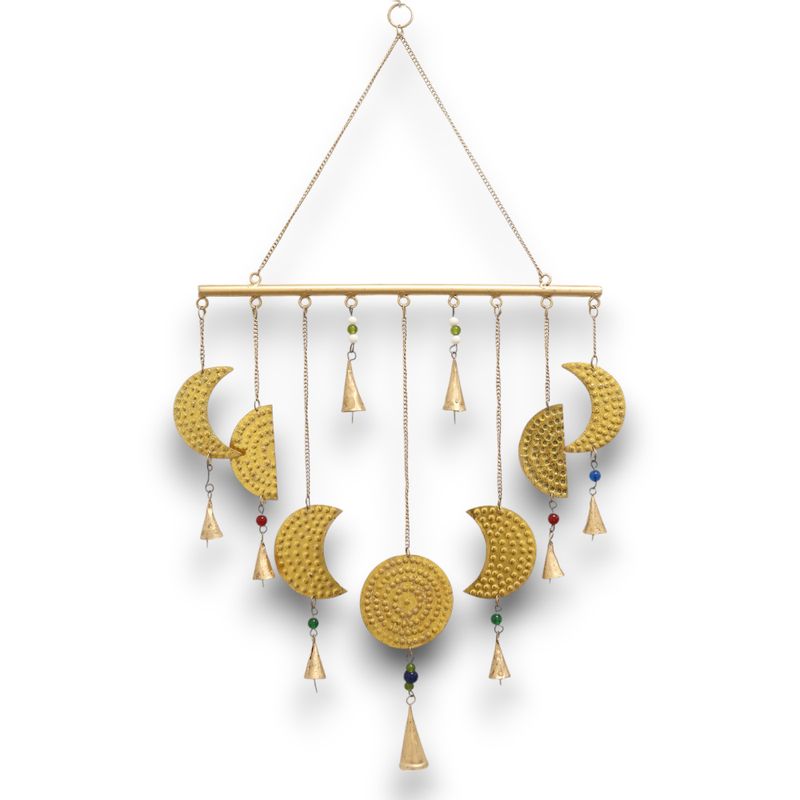 Carillons Indiens - Carillons Phases de Lune en Laiton - 43x40cm