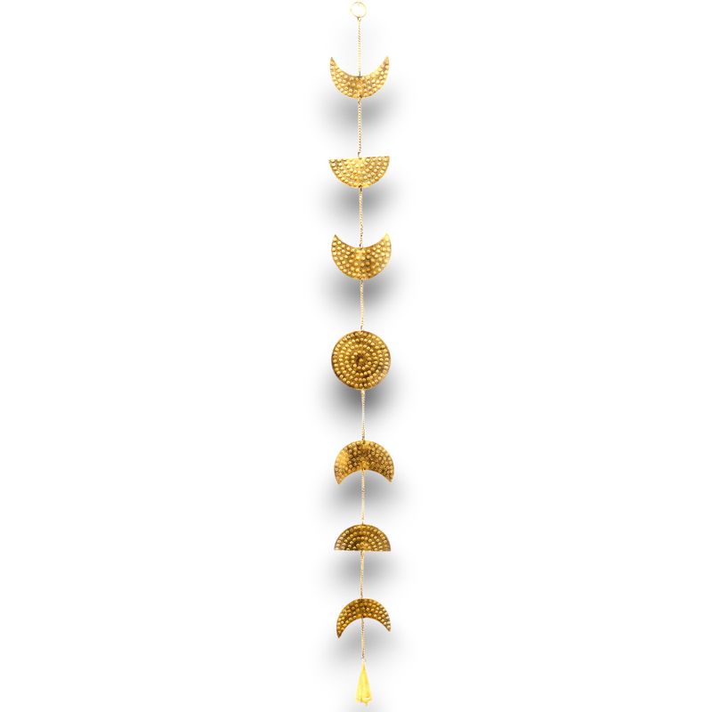Carillons Indiens - Goutte Phases de Lune en Laiton avec Cloche - 25 cm