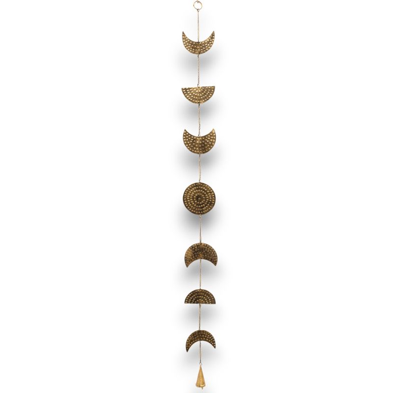 Carillons Indiens - Goutte Phases de Lune en Laiton avec Cloche - 25 cm