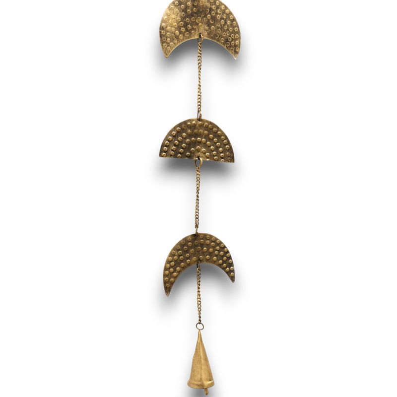 Carillons Indiens - Goutte Phases de Lune en Laiton avec Cloche - 25 cm