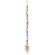 Carillons Indiens - Éléphant en Laiton avec Clochettes en Perles de Chakra - 53 cm