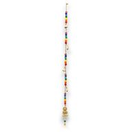 Carillons Indiens - Bouddha en Laiton avec Cloches à Cordes de Perles de Chakra - 53 cm