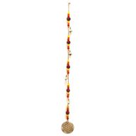 Carillons Indiens - Fleur de Vie en Laiton avec Cloches à Cordes de Perles Rudraksha - 6x63cm
