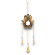Carillons Indiens - Main de Fatma Sm Miroir 3 Cloches - 14x55cm