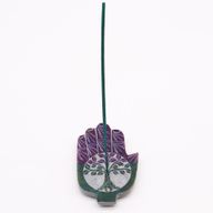 Porte-Encens Main de Fatma en Pierre Stéatite Med 13x9cm - Arbre de Vie