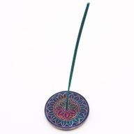 Porte-Encens Disque en Stéatite 8 cm - Lotus en Lotus