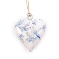 Coeurs en Bois Décor Lrg - Oiseau Bleu (24)