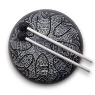 Tambour à Langue en Acier Happy Om Mandala Gravé - 16cm