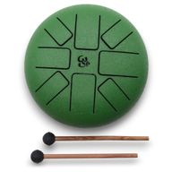Tambour à Langue en Acier Happy Om Vert - 16cm