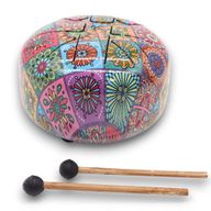 Tambour à Langue en Acier Happy Moyen Multicolore - 17x13cm