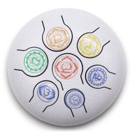 Tambour à Langue en Acier Happy Moyen 7 Chakra - 17x13cm