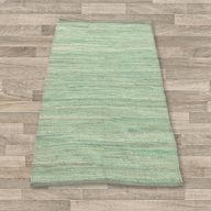 Petit Tapis Indien en Coton Tissé à la Main - 50x90cm - Aqua
