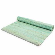 Grand Tapis Indien en Coton Tissé à la Main - 130x170cm - Aqua