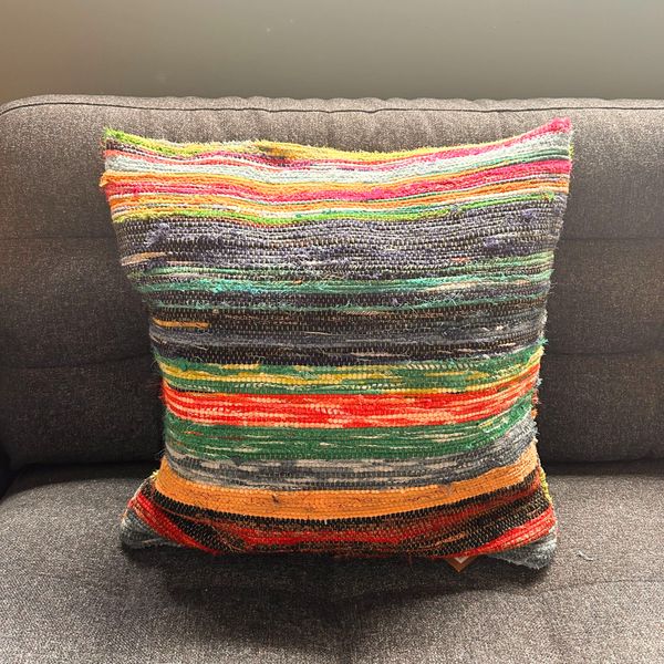 Housses de Coussin en Tissus Recyclés - 40x40 cm - Verts Naturels