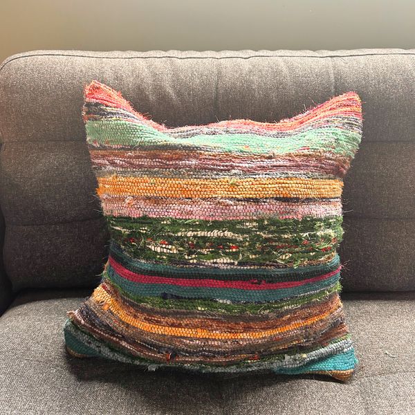 Housses de Coussin en Tissus Recyclés - 40x40cm - Gris Charbon
