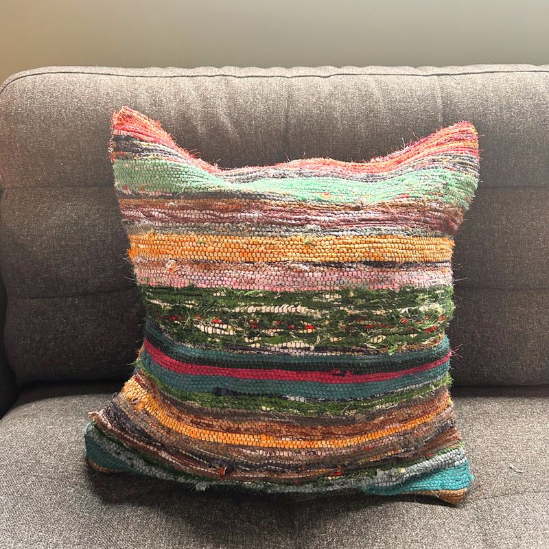 Housses de Coussin en Tissus Recyclés - 40x40cm - Gris Charbon