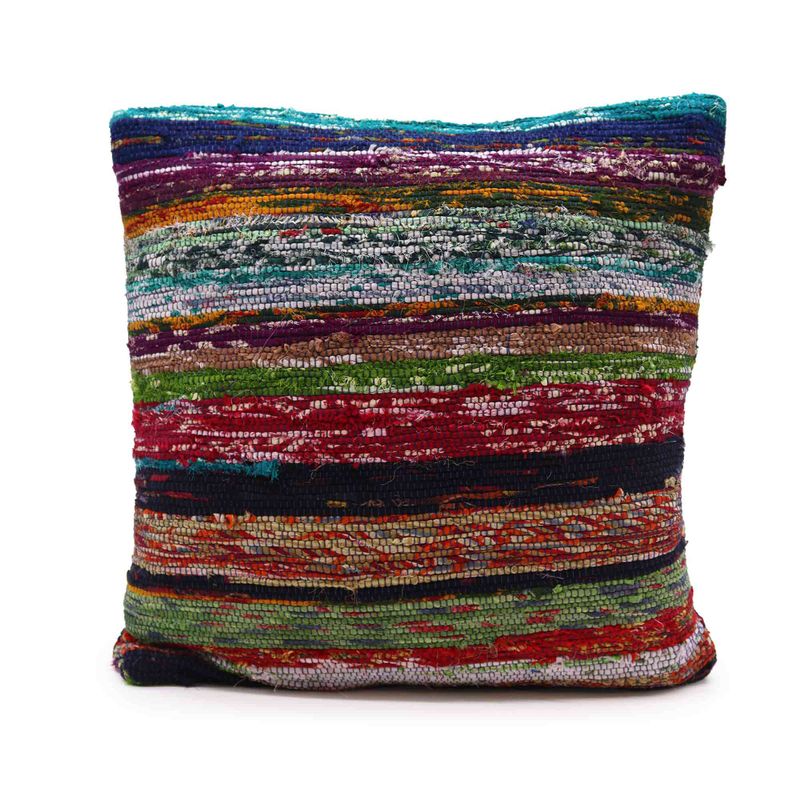 Housses de Coussin en Tissus Recyclés - 40x40cm - Bleus Aqua