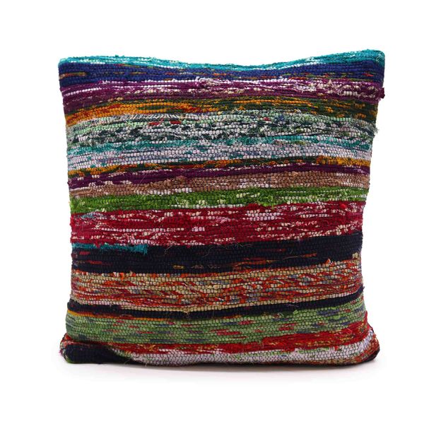 Housses de Coussin en Tissus Recyclés - 40x40cm - Bleus Aqua