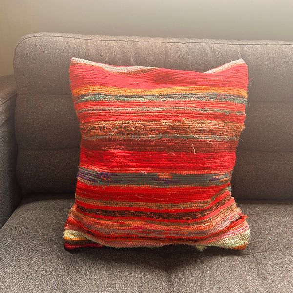 Housses de Coussin en Tissus Recyclés - 40x40cm - Rouges Profonds