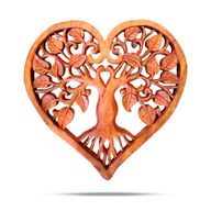 Panneau Arbre de Vie Décoratif Coeur en Bois 40cm